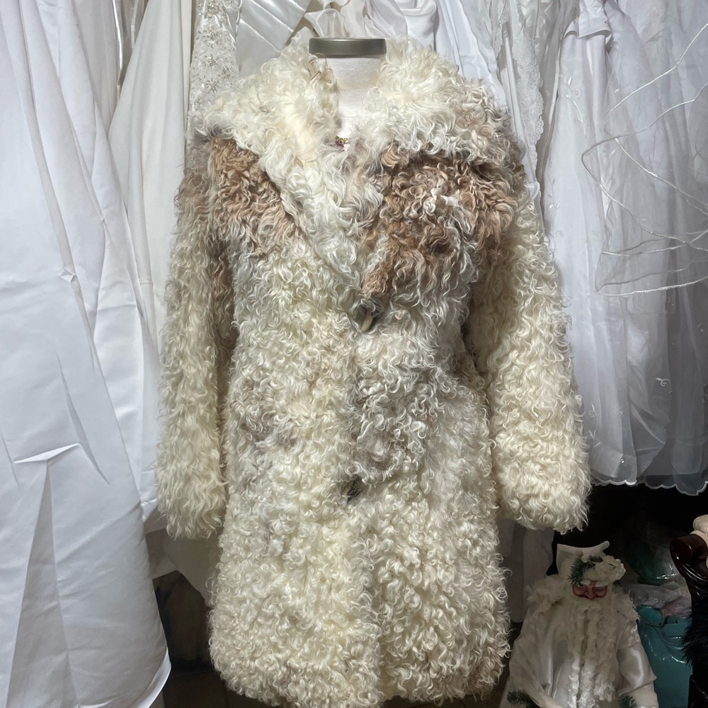 New M. Geller Tibetan sheepskin coat